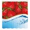 Ambesonne Strawberry Shower Curtain, Close up Realistic Summer Fruit on Water Image, Cloth Fabric Bathroom Decor Set with Hooks, 69" W x 70" L, Pale Blue Dark Coral